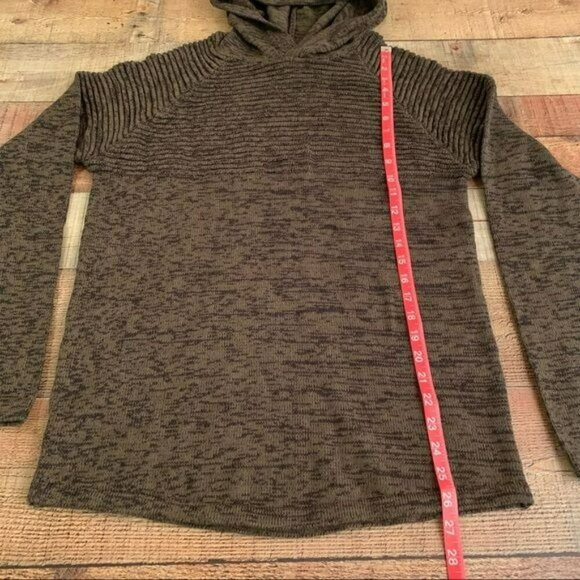 Just junkies mens ribbed hooded sweater in green pine twist - M - Picture 6 of 7